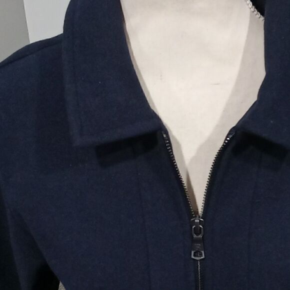 Banana Republic Factory "Melton volume sleeve" navy blue jacket size small p NWT - Picture 3 of 5